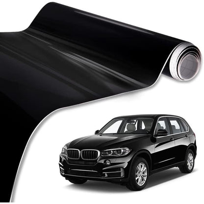 Folie auto pentru colantare integrala, Termoplastica, cu tehnologie "BUBBLE FREE", culoare Negru, finisaj Lucios, dimensiune 3,0m x 1,52m-0
