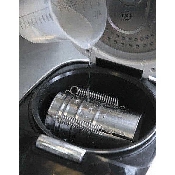 Presa din inox Flippy, pentru preparat sunca presata, cu capac, dimensiune reglabila in 3 trepte, 15 x 15 x 18 cm, argintiu-3