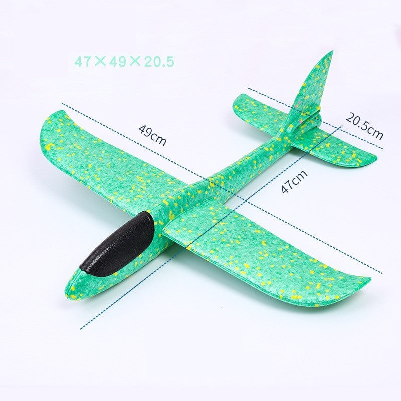 Avion planor din polistiren in punga , lungime 47 cm , Verde , Flippy-5