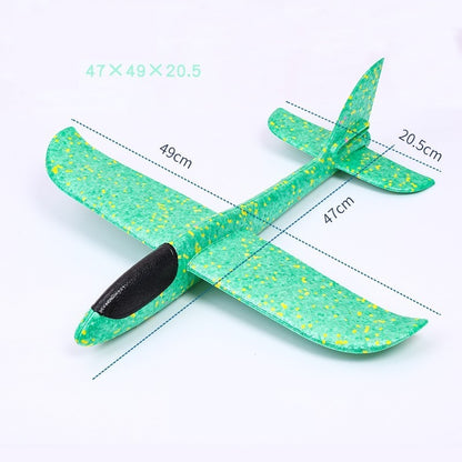 Avion planor din polistiren in punga , lungime 47 cm , Verde , Flippy-5