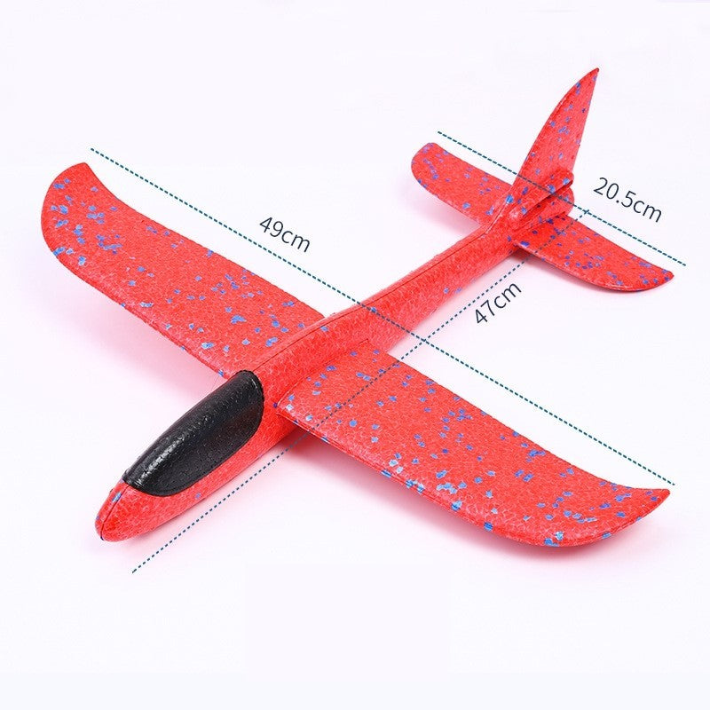 Avion planor din polistiren in punga , lungime 47 cm , Rosu , Flippy-5