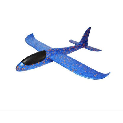 Avion planor din polistiren in punga , lungime 47 cm , Albastru , Flippy-0