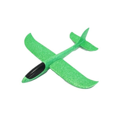 Avion planor din polistiren in punga , lungime 47 cm , Verde , Flippy-0