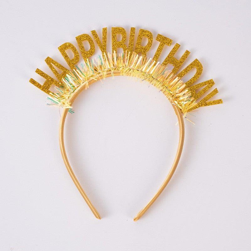 Coronita Happy Birthday Gold, Marime Universala-0