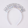 Coronita Happy Birthday Argintiu, Marime Universala-0