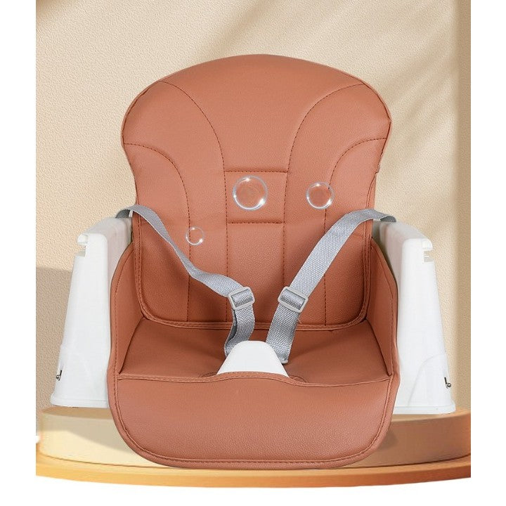 Scaun de Masa Pliabil 3in1, Flippy, Reglabil, Multifunctional, 3 Pozitii, Masuta si Husa Detasabile, Roti, Centura de Siguranta, Ajustare Inaltime, Maro-5