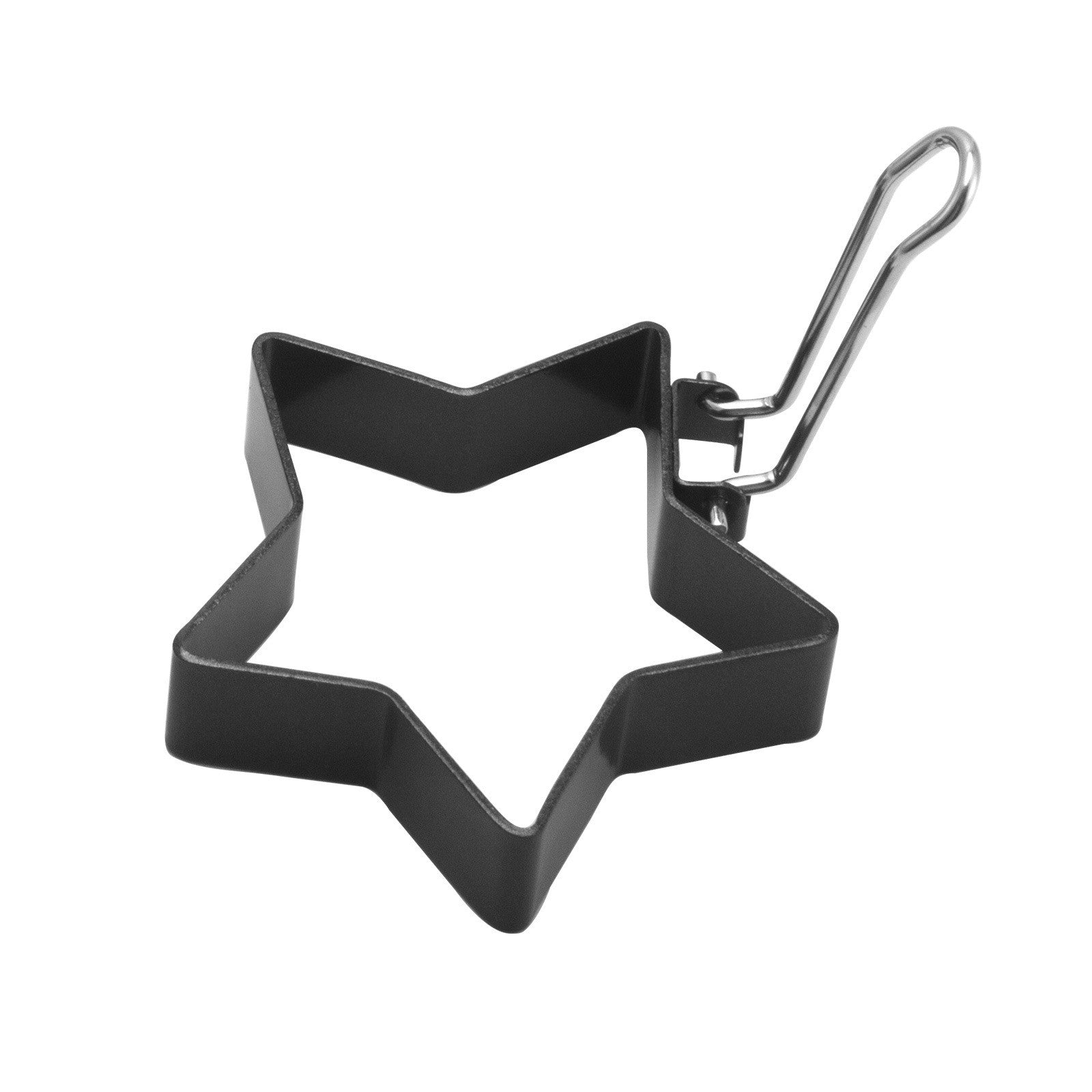 Set 4 forme pentru ou Flippy, din otel, strat antiaderent, diametru 7.5 cm, cu maner din ABS, negru-2