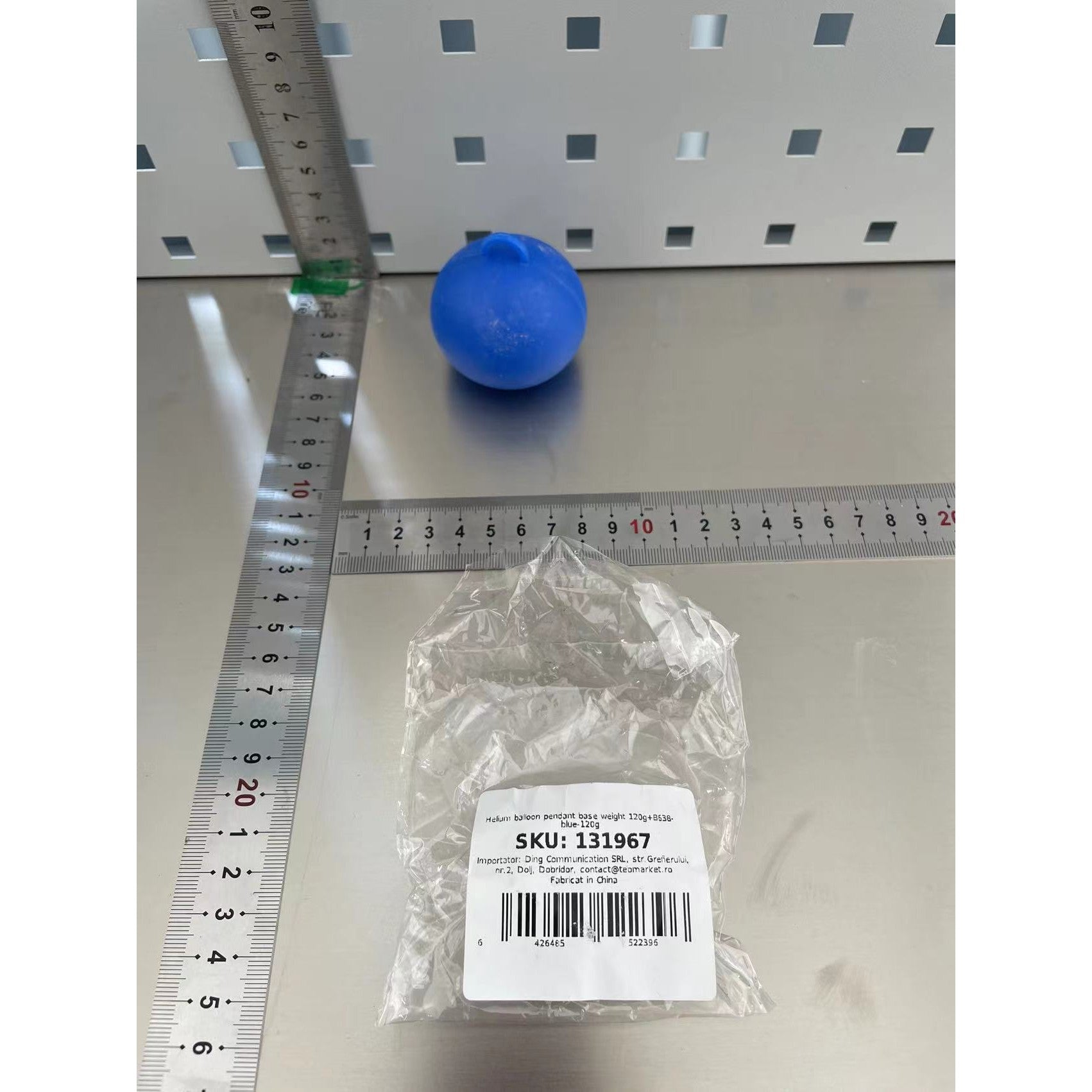 Greutate pentru Baloane, Flippy, 5.5x5.5 cm, 120 g, Albastru-1