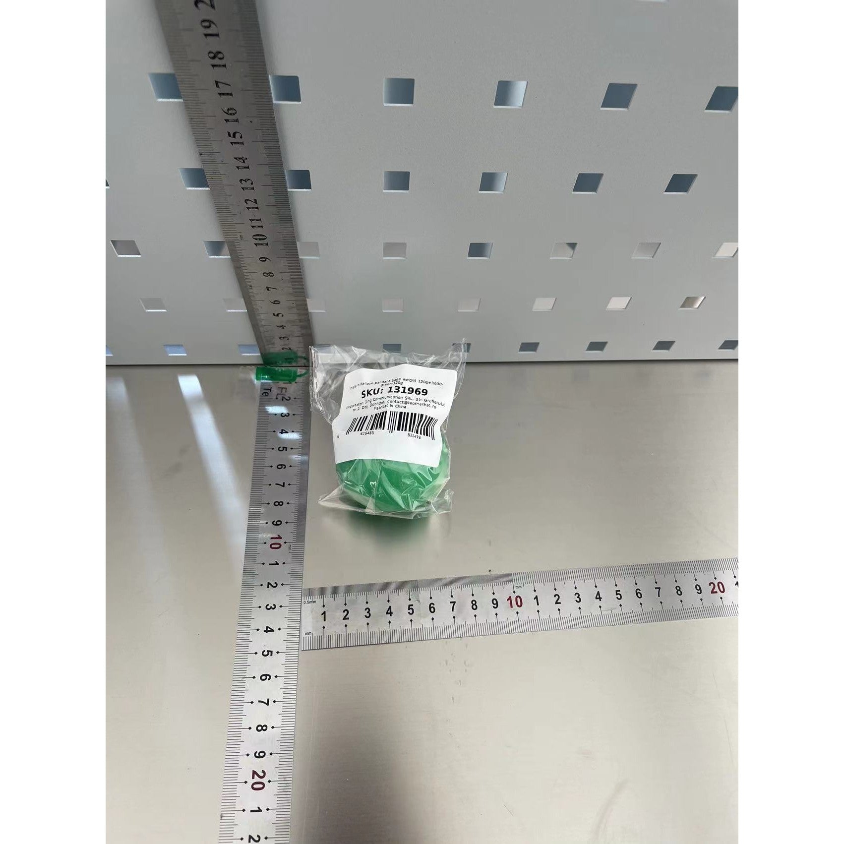 Greutate pentru Baloane, Flippy, 5.5x5.5 cm, 120 g, Verde-1