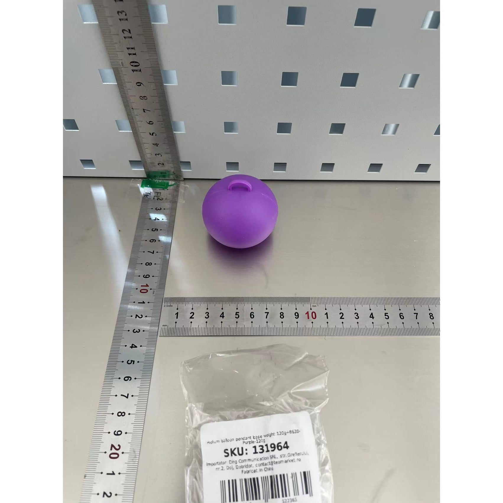 Greutate pentru Baloane, Flippy, 5.5x5.5 cm, 120 g, Mov-1
