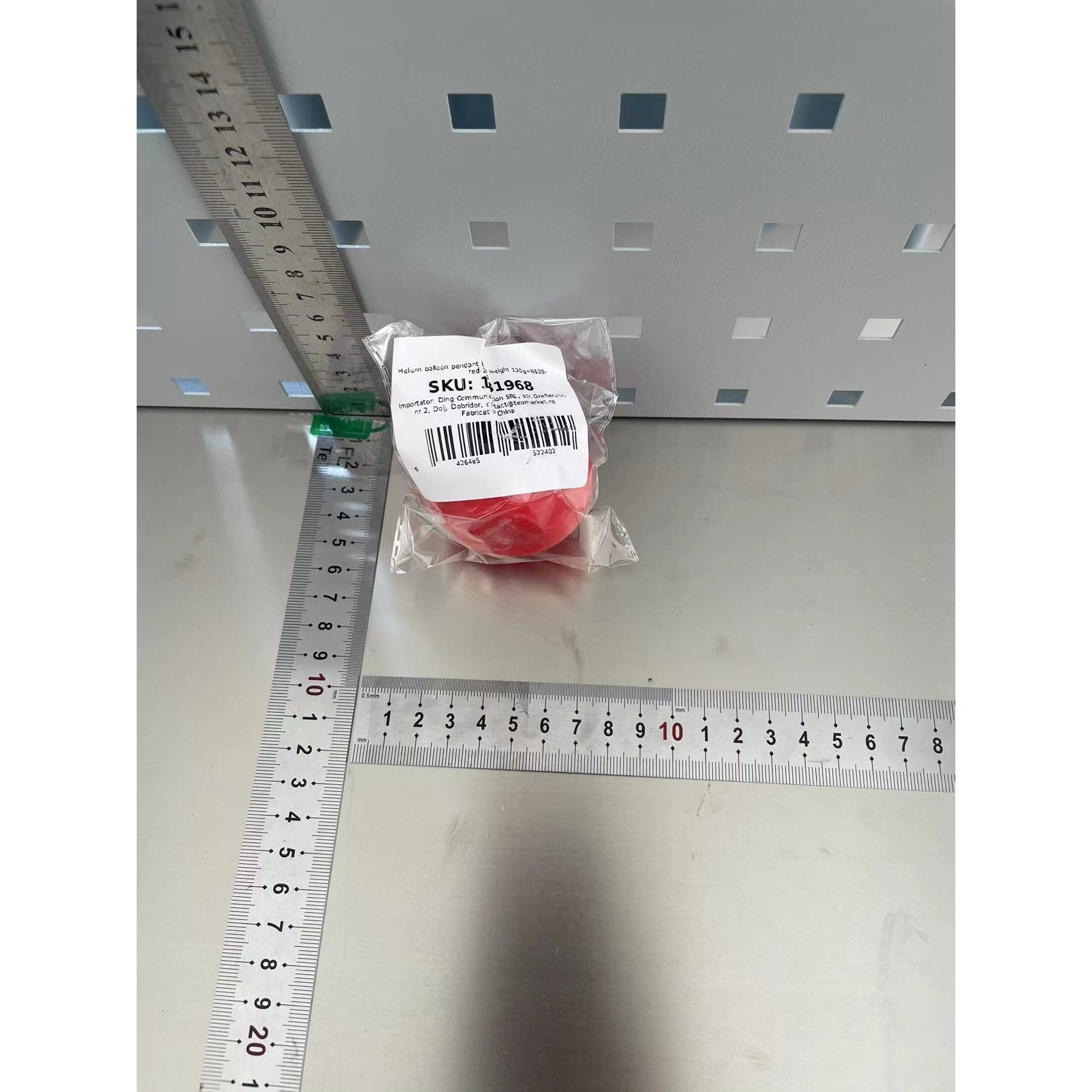 Greutate pentru Baloane, Flippy, 5.5x5.5 cm, 120 g, Rosu-1