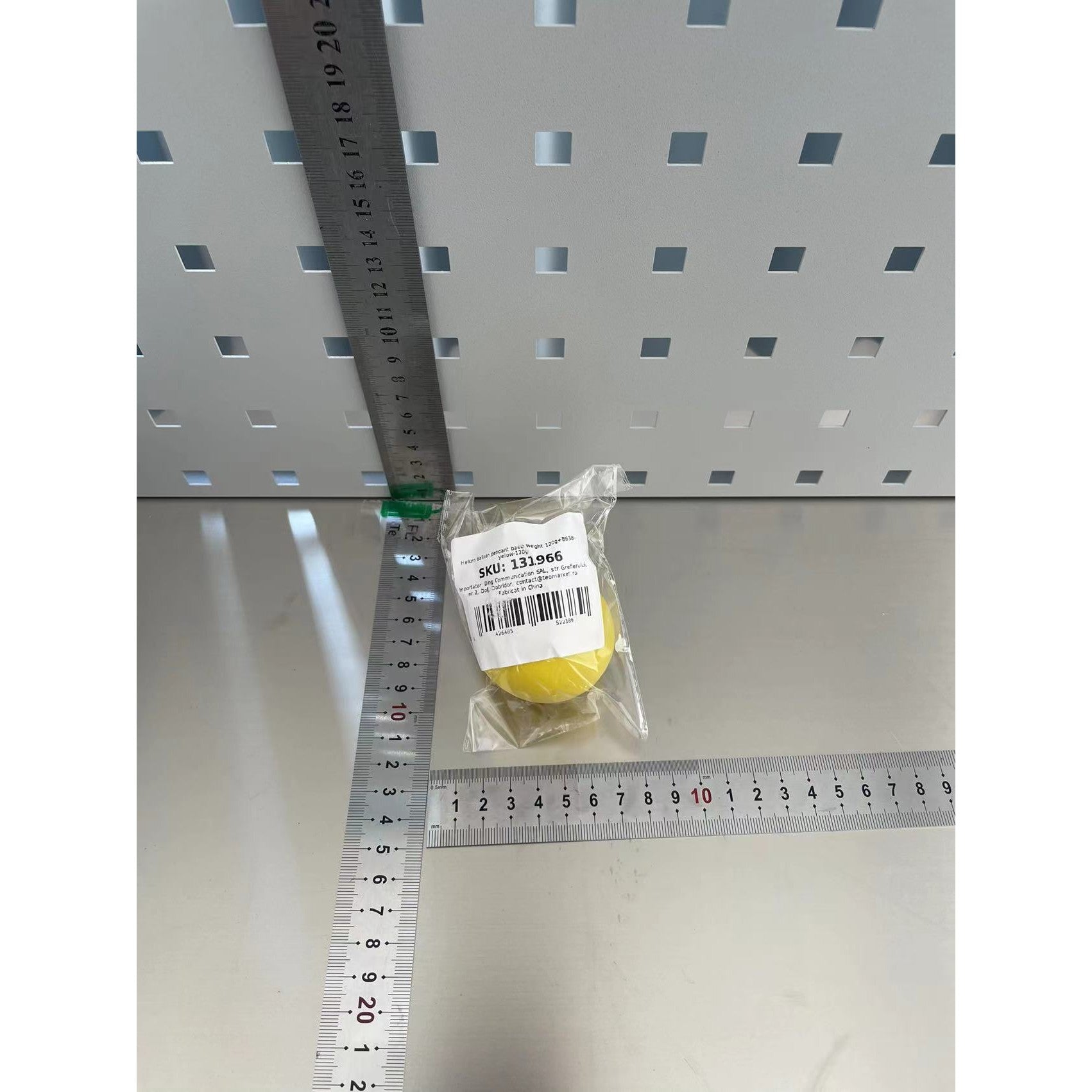 Greutate pentru Baloane, Flippy, 5.5x5.5 cm, 120 g, Galben-1