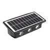 Lampa solara LED bidirectionala dreptunghiulara pentru perete Flippy, 20.5x10 cm, 6 LED-uri, 5.5V, ABS, 500mAh, rezistent la apa IP65, alb rece-0