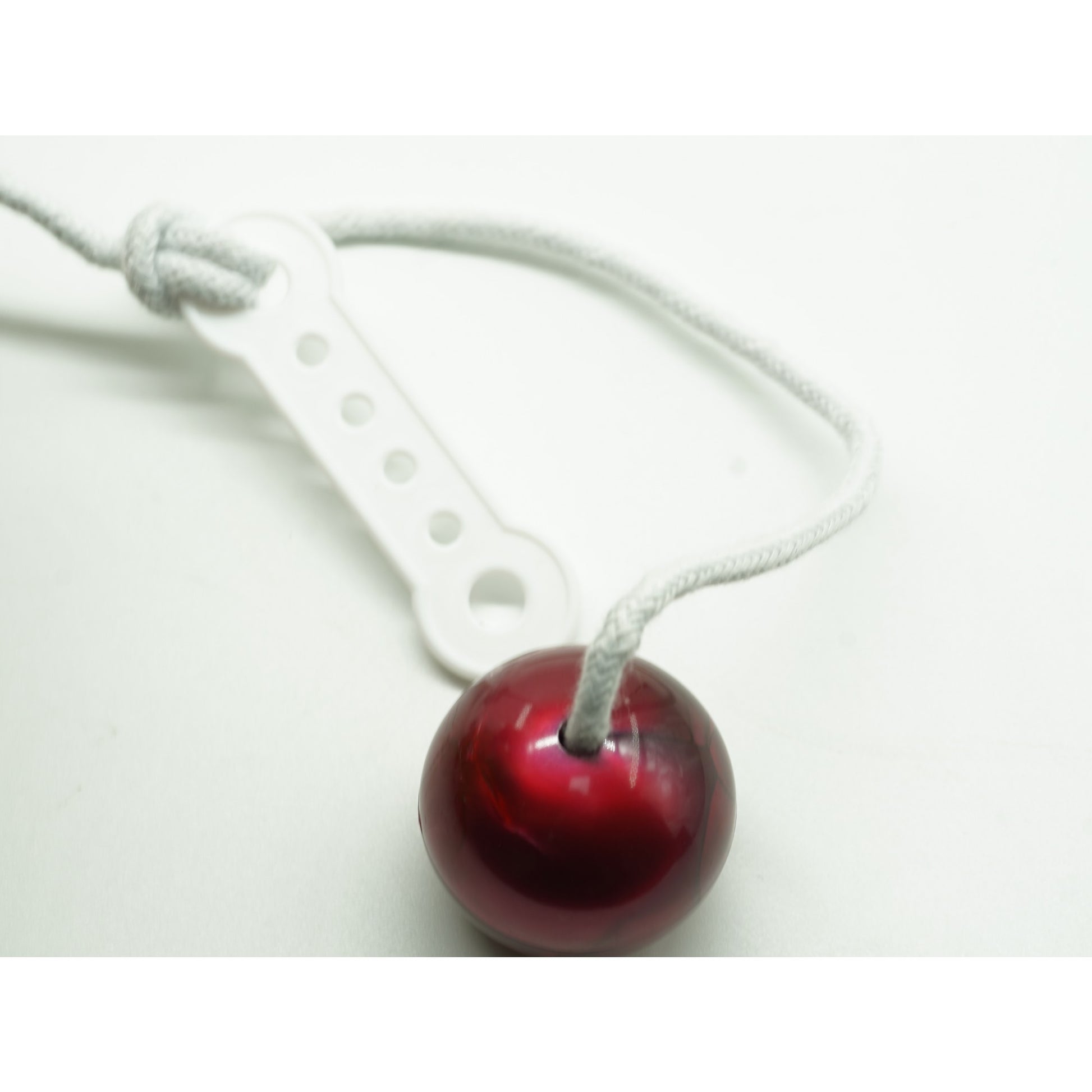 Jucarie interactiva cu bile, Flippy, Clackers ball, antistres, Visiniu, 40 mm-2