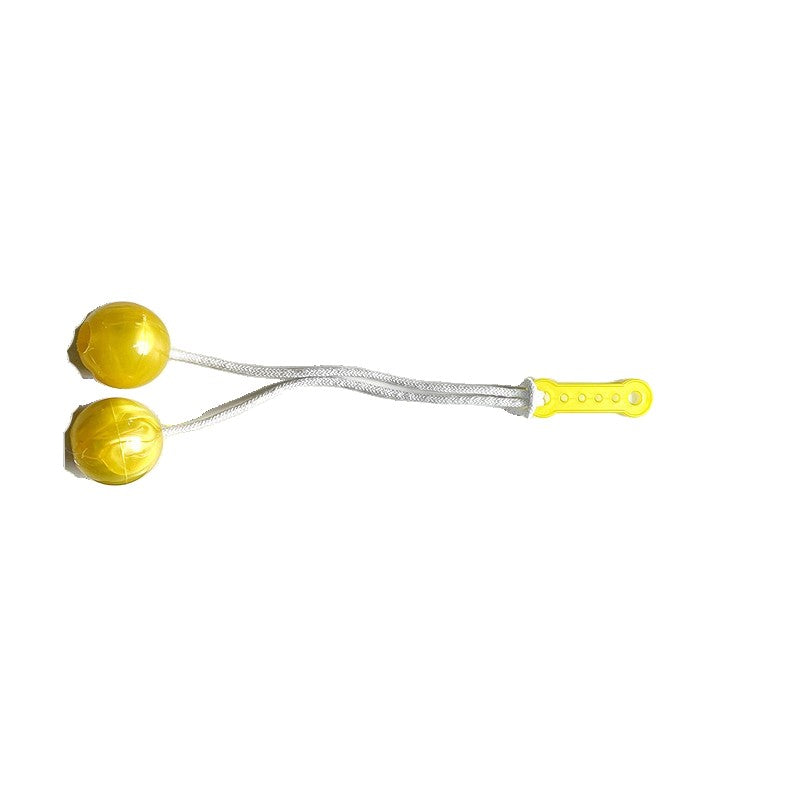 Jucarie interactiva cu bile, Flippy, Clackers ball, antistres, Galben, 40 mm-0