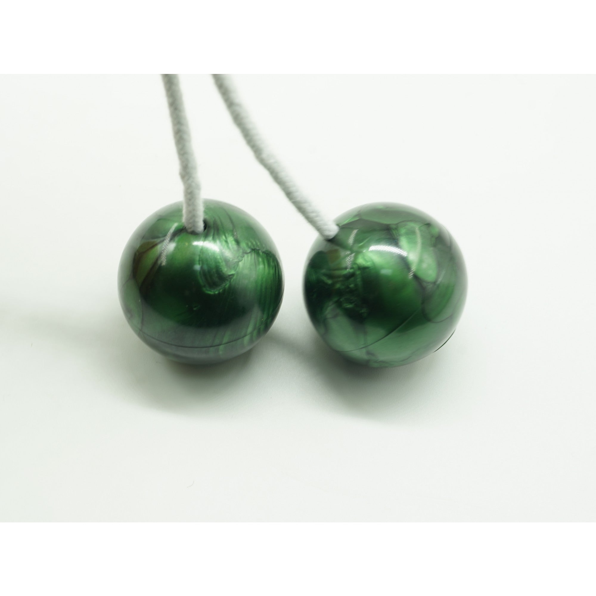 Jucarie interactiva cu bile, Flippy, Clackers ball, antistres, Verde, 40 mm-2