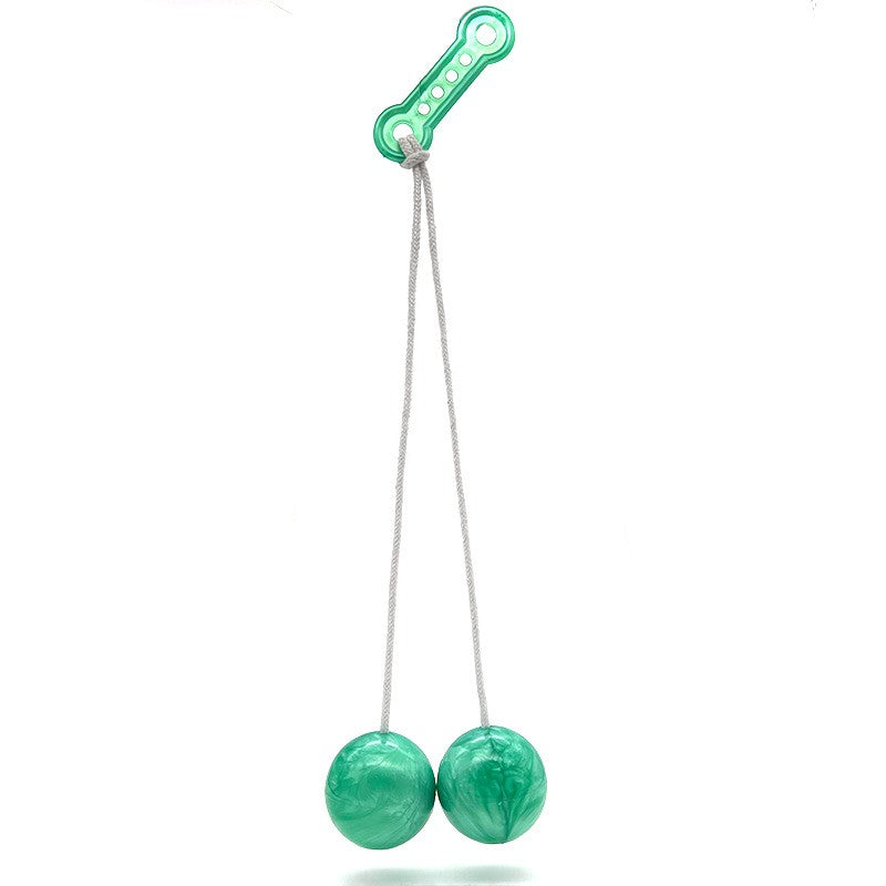 Jucarie interactiva cu bile, Flippy, Clackers ball, antistres, Verde, 40 mm-0