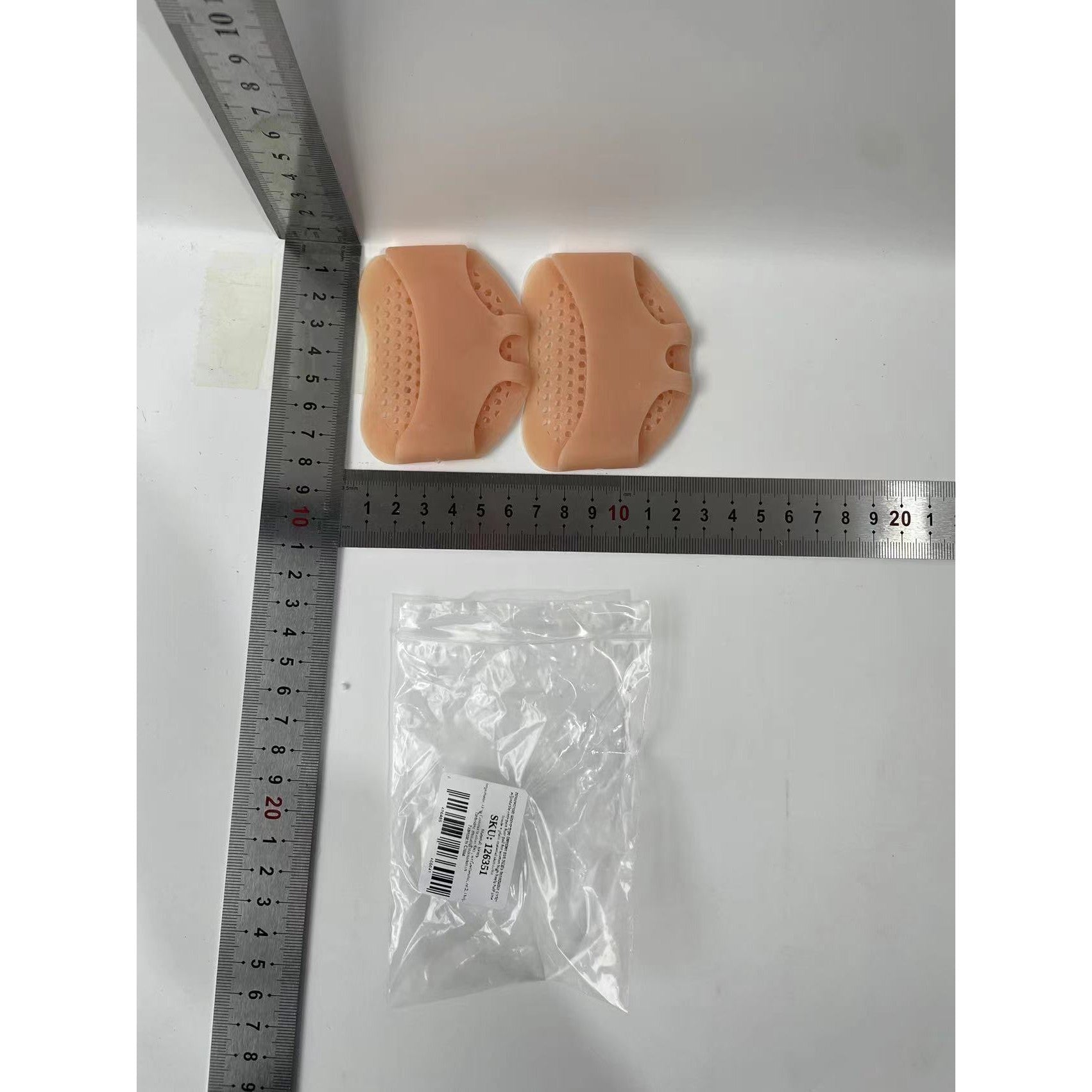 Set 2 Branturi cu Gel, Flippy, pentru Metatarsiene, Pernute din Silicon Gel, Universale, Separator Corectie Pozitie Degete Picior, Crem-4