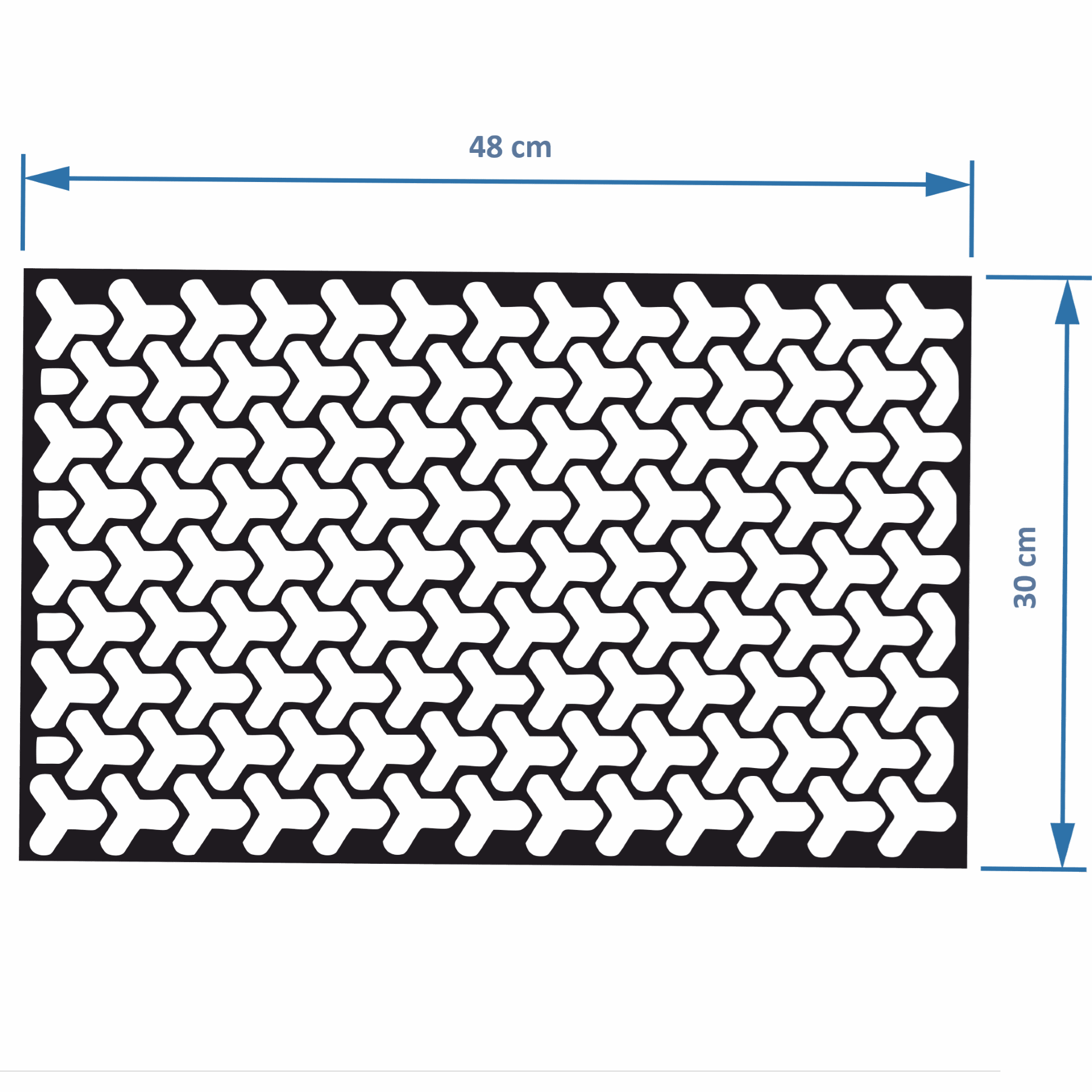 Set 2 folii autoadezive decupate pentru decorarea stopurilor auto, dimensiune 2 x 48 x 30cm, culoare Negru Mat, model HONEYCOMB TRIANGLE-5