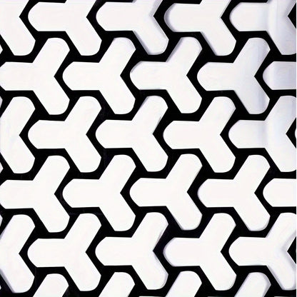 Set 2 folii autoadezive decupate pentru decorarea stopurilor auto, dimensiune 2 x 48 x 30cm, culoare Negru Mat, model HONEYCOMB TRIANGLE-4