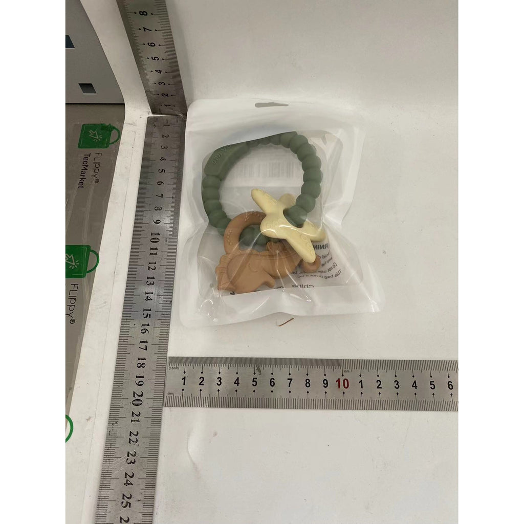 Jucarie dentitie bebelusi Flippy Model Bratara, Tematica Calut de Mare, Verde-1
