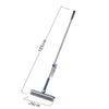 Perie de Curatare pentru Podele si Rosturi, Flippy, Lungime Maner 105 cm, Capat Pivotant 180 Grade, Peri din PP, Otel si Plastic, Cleste pentru Scame si Par Inclus, Albastru-0