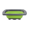 Cos de Scurgere Retractabil pentru Chiuveta, Flippy, cu Filtru, pentru Fructe si Legume, de Uz Casnic, 39x12 cm, Design Extensibil pana la 61 cm, cu Manere de Prindere, Verde-0