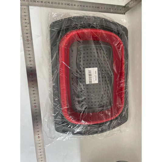 Cos de Scurgere Retractabil pentru Chiuveta, Flippy, cu Filtru, pentru Fructe si Legume, de Uz Casnic, 39x12 cm, Design Extensibil pana la 61 cm, cu Manere de Prindere, Rosu-1