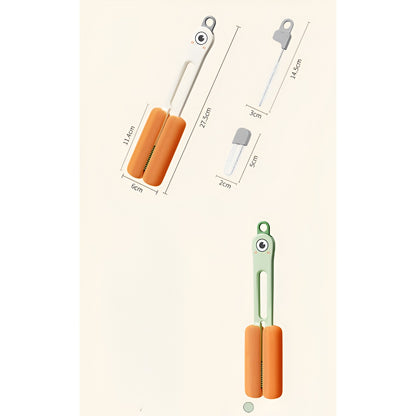 Perie de Curatat Pahare, Cani, Sticle, Flippy, cu Maner Lung si Burete, Accesorii pentru Spalarea Paielor si Capacelor, usor de Agatat, 27.5x11.4x6cm, Verde-4