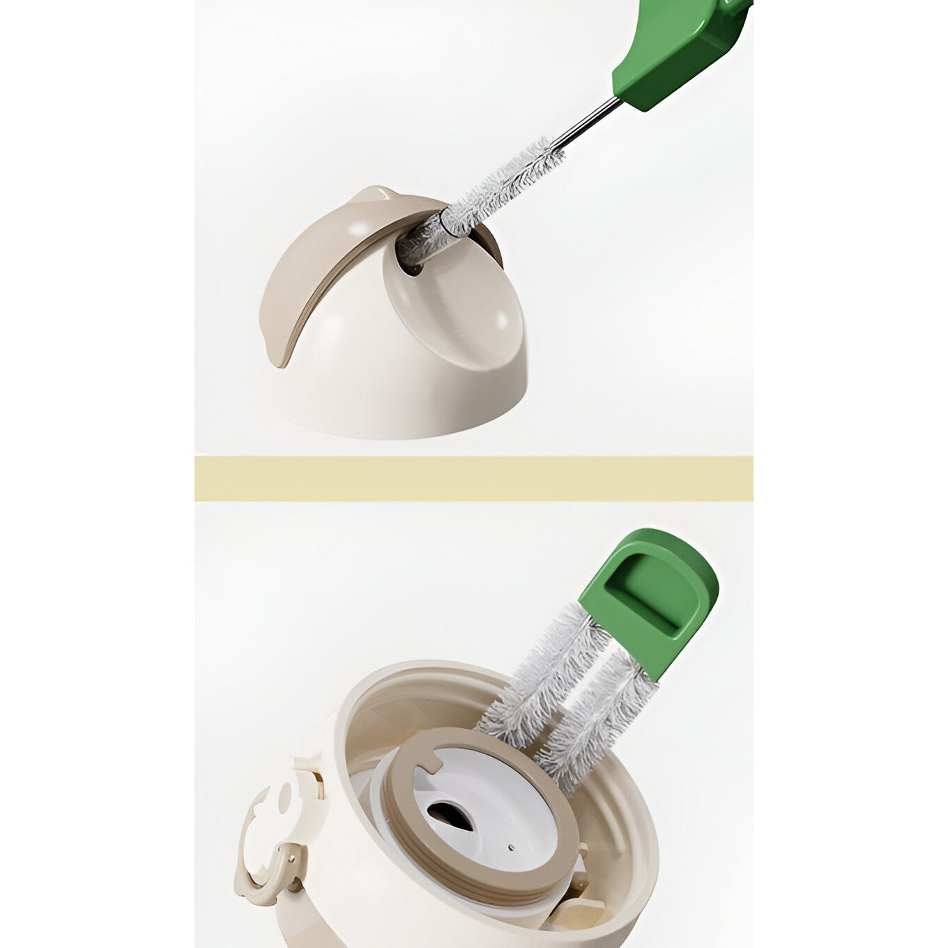 Perie de Curatat Pahare, Cani, Sticle, Flippy, cu Maner Lung si Burete, Accesorii pentru Spalarea Paielor si Capacelor, usor de Agatat, 27.5x11.4x6cm, Verde-6