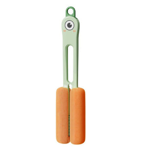 Perie de Curatat Pahare, Cani, Sticle, Flippy, cu Maner Lung si Burete, Accesorii pentru Spalarea Paielor si Capacelor, usor de Agatat, 27.5x11.4x6cm, Verde-0
