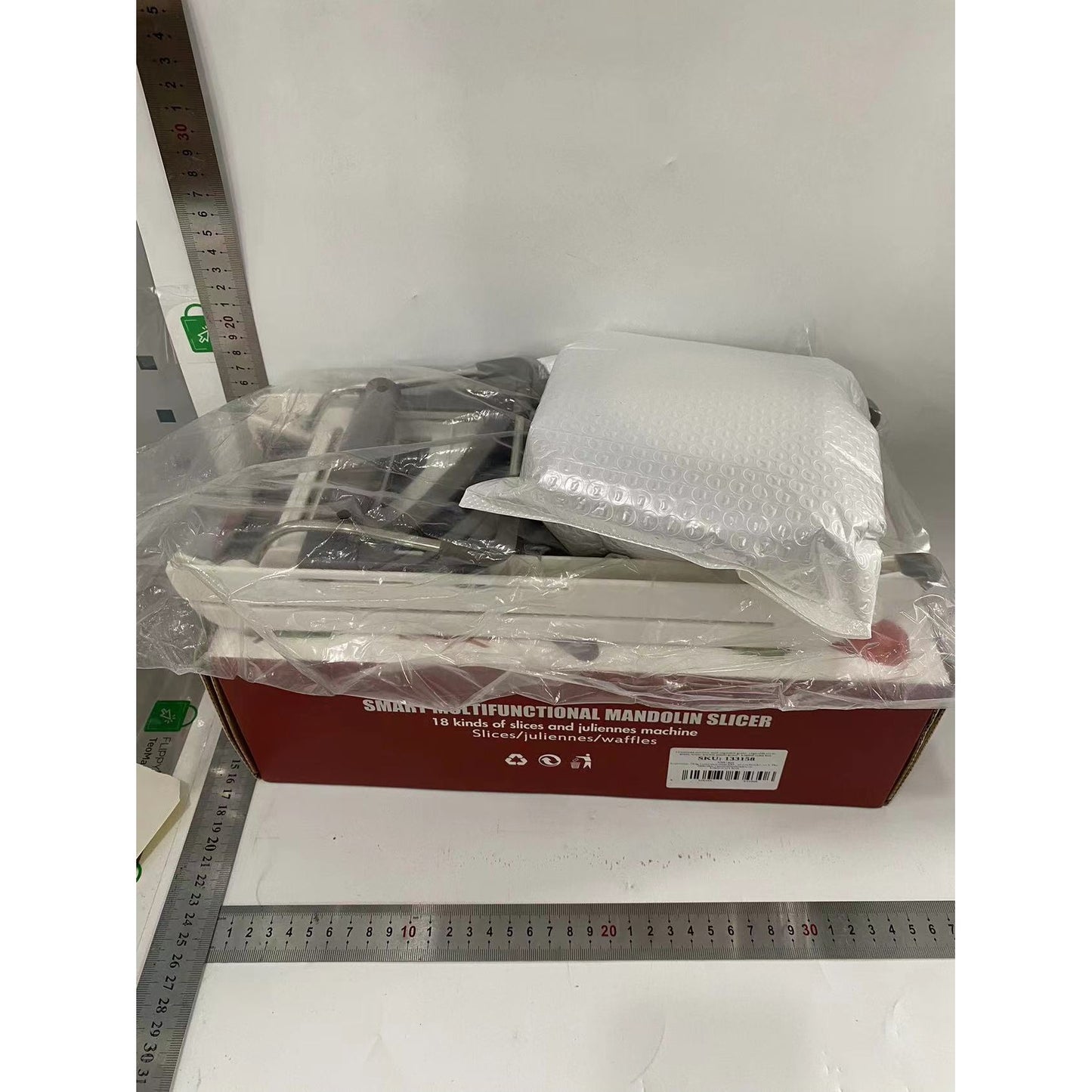 Feliator Manual Multifunctional, Flippy, Usor de Folosit, pentru Legume, Fructe, Razatoare, Otel Inoxidabil, Accesoriu Bucatarie, 39x11.5x12.5 cm, Alb-1