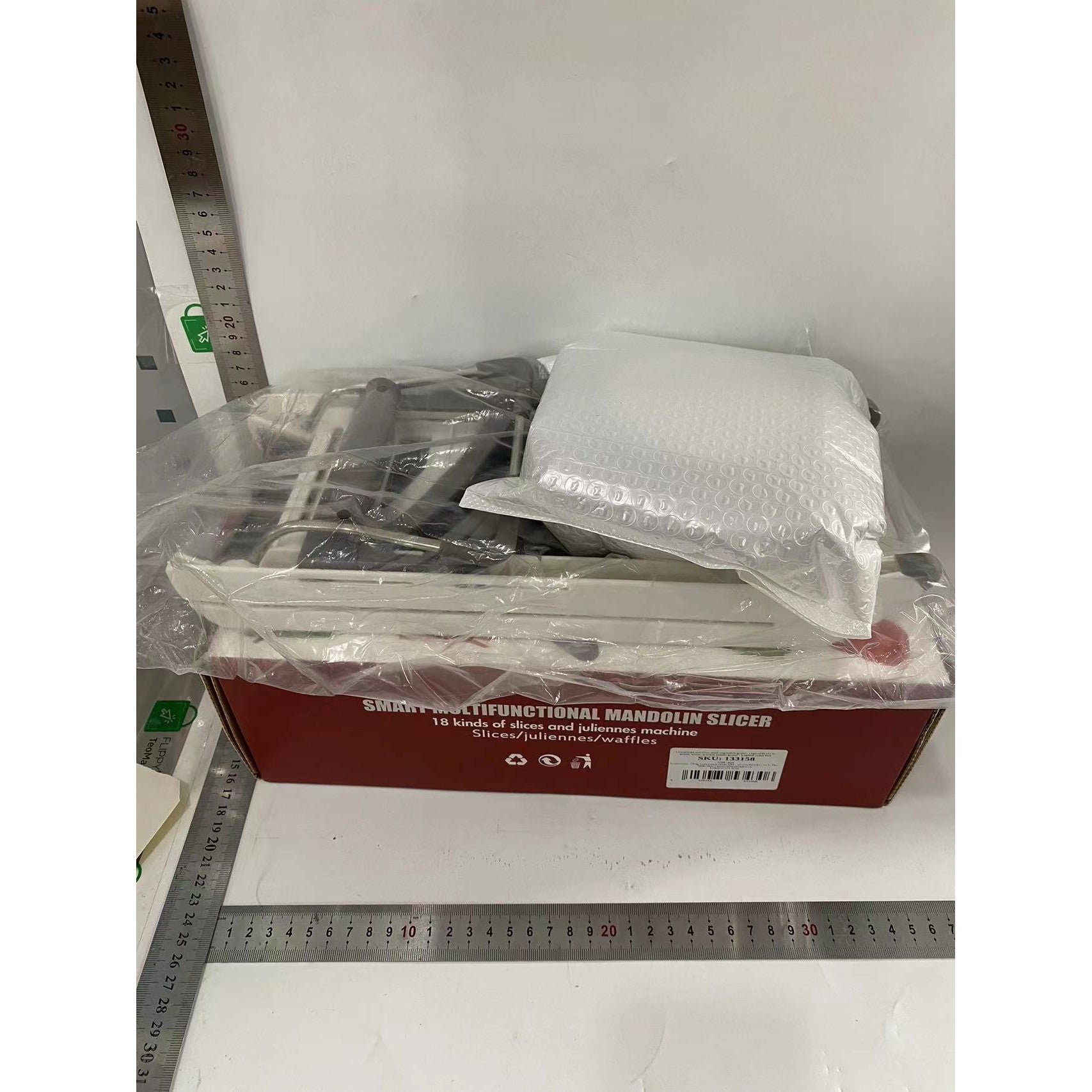 Feliator Manual Multifunctional, Flippy, Usor de Folosit, pentru Legume, Fructe, Razatoare, Otel Inoxidabil, Accesoriu Bucatarie, 39x11.5x12.5 cm, Alb-1