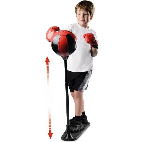 Jucarie Interactiva, Flippy, Model Sfera de Box de Picior, Manusi Incluse, Inaltime Reglabila, +3 Ani, 120 x 25 x 52.5 cm, Rosu/ Negru-1