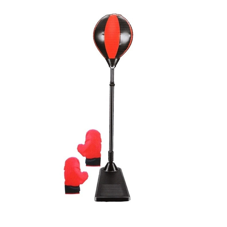 Jucarie Interactiva, Flippy, Model Sfera de Box de Picior, Manusi Incluse, Inaltime Reglabila, +3 Ani, 120 x 25 x 52.5 cm, Rosu/ Negru-3