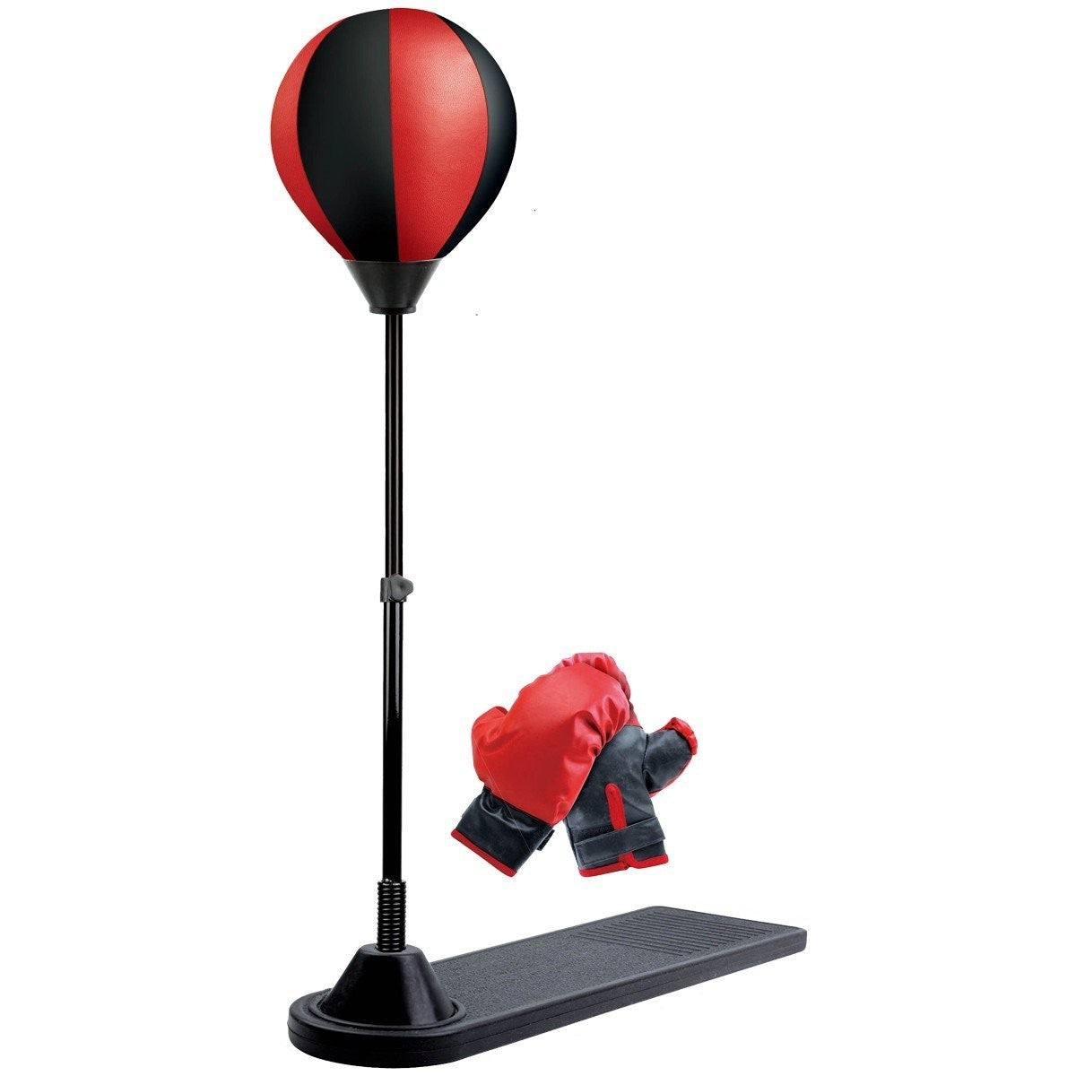 Jucarie Interactiva, Flippy, Model Sfera de Box de Picior, Manusi Incluse, Inaltime Reglabila, +3 Ani, 120 x 25 x 52.5 cm, Rosu/ Negru-0