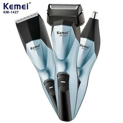 Aparat de Ras Kemei KM-1427 – 3 în 1 pentru Îngrijire Completă
