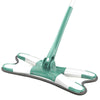 Mop Plat cu Laveta din Microfibra, Flippy, Pentru Uz Casnic, Sistem de Stoarcere X, Tija Telescopica 140 cm, Rotire 360°,38 x 140 cm, Verde-0