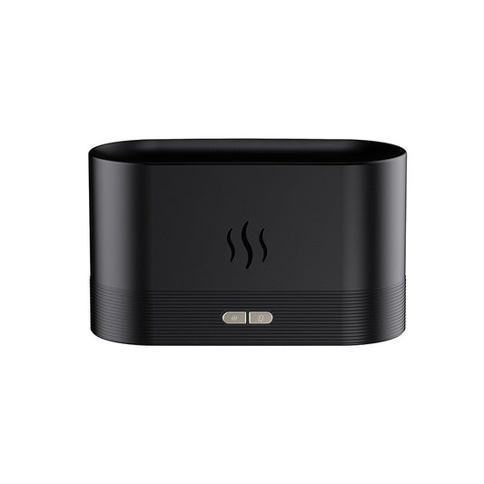 Difuzor de ulei esential cu flacara Flippy, aromaterapie, umidificator de aer, rezervor 180 ml, simulare efectelor de iluminare a flacarii, lumina veghe ajustabila, negru-0