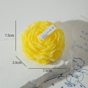 Lumanare Parfumata, Flippy, Model Trandafir, 7.5x3.5x7.5 cm, Galben Deschis, Aroma de Citrice-0