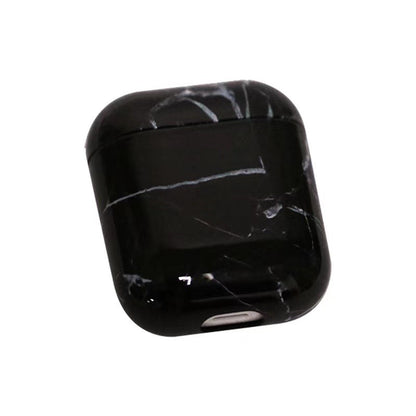 Husa AirPods cu Inel Prindere Marble Negru-2