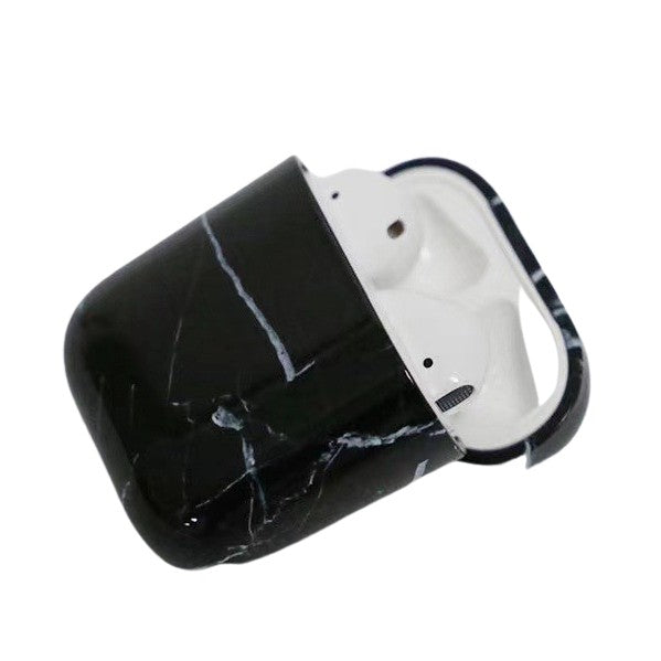 Husa AirPods cu Inel Prindere Marble Negru-4