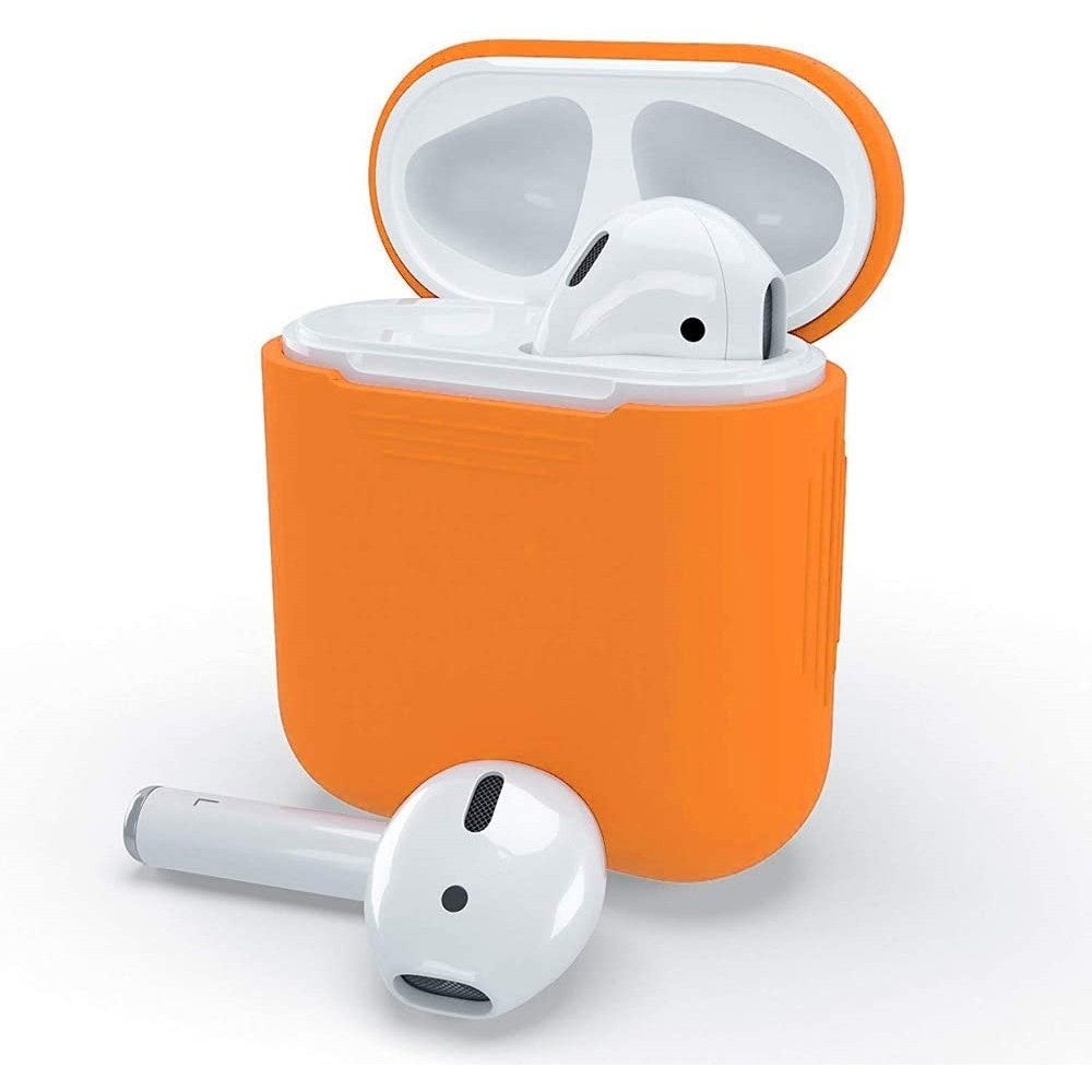 Husa AirPods cu Inel Prindere Portocaliu-3