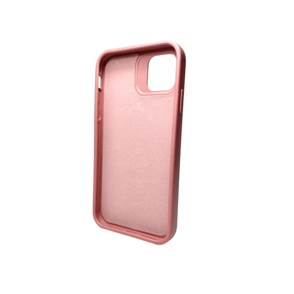 Husa Apple iPhone 13, Flippy, din Silicon Lichid, Interior din Microfibra, Lentile Fosforescente de Protectie Camera, Anti Amprenta, Rezistenta la Socuri, Roz-2