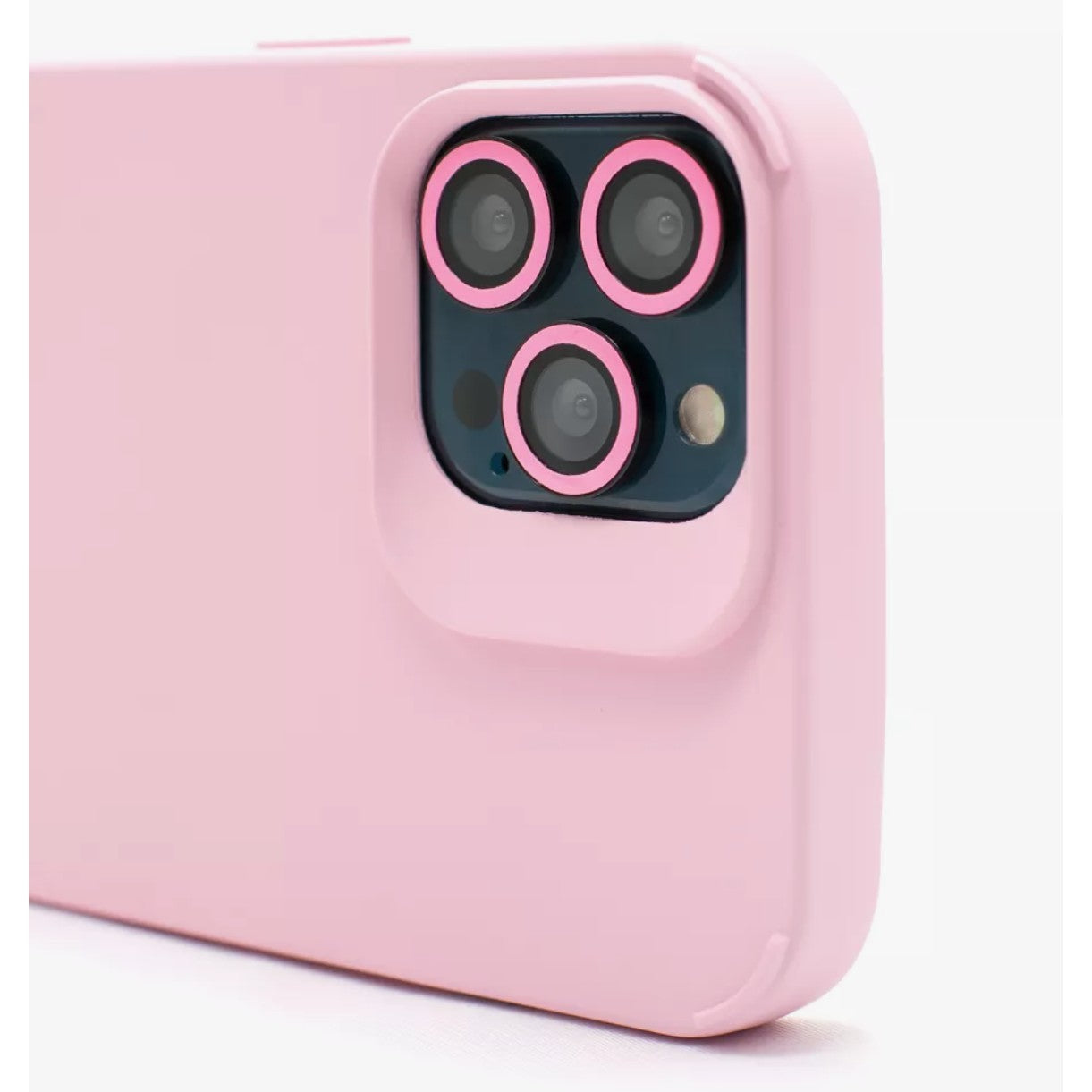 Husa Apple iPhone 13, Flippy, din Silicon Lichid, Interior din Microfibra, Lentile Fosforescente de Protectie Camera, Anti Amprenta, Rezistenta la Socuri, Roz-3