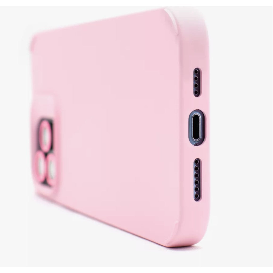 Husa Apple iPhone 13, Flippy, din Silicon Lichid, Interior din Microfibra, Lentile Fosforescente de Protectie Camera, Anti Amprenta, Rezistenta la Socuri, Roz-5