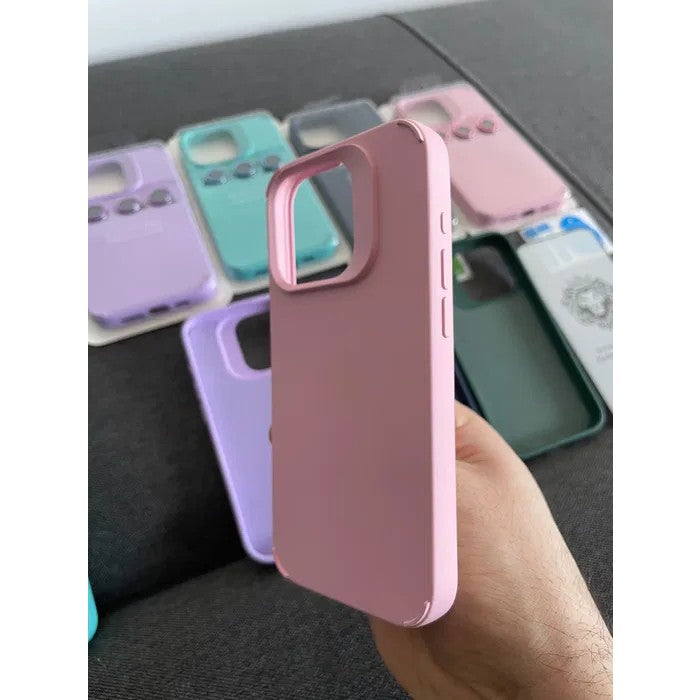 Husa Apple iPhone 13, Flippy, din Silicon Lichid, Interior din Microfibra, Lentile Fosforescente de Protectie Camera, Anti Amprenta, Rezistenta la Socuri, Roz-10