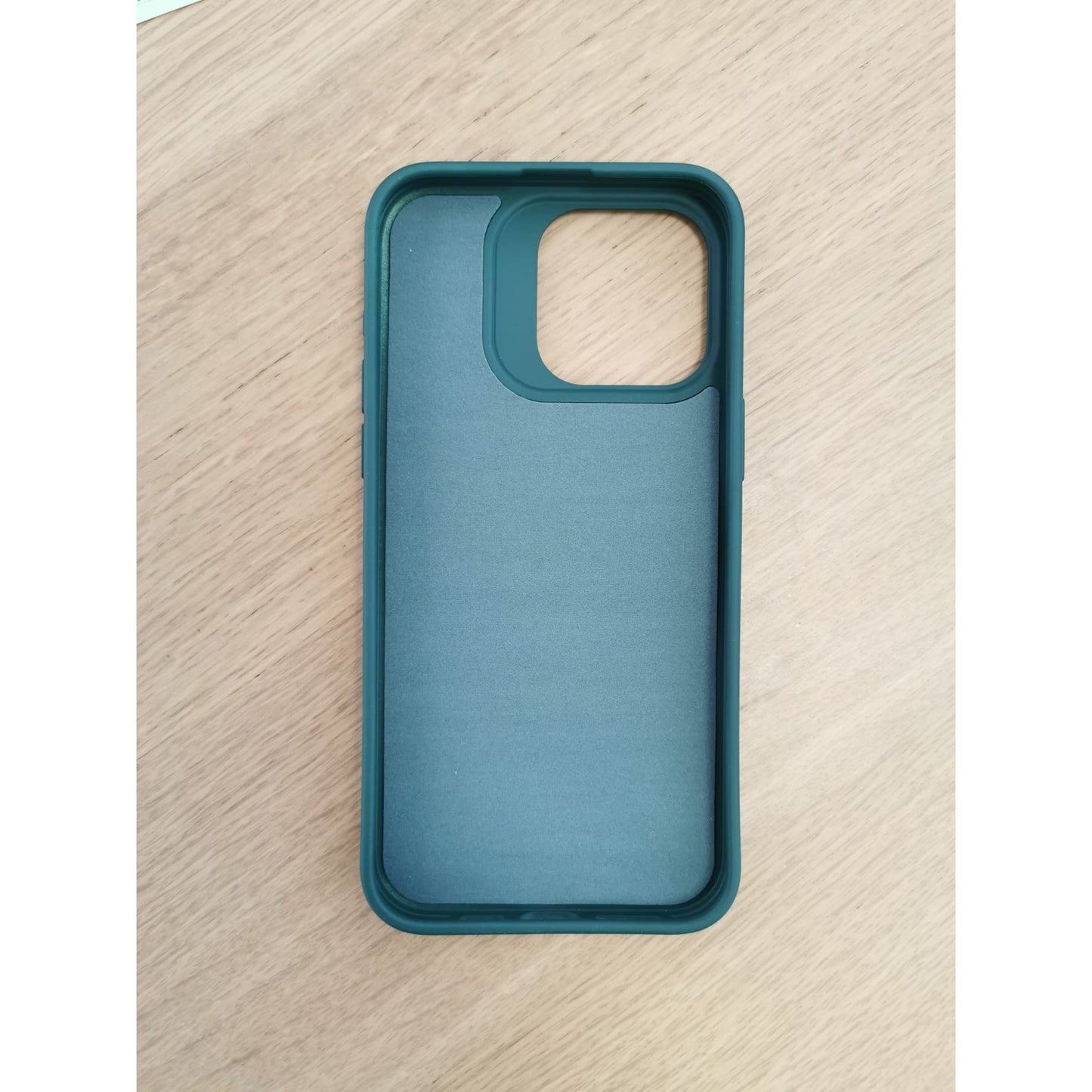 Husa Apple iPhone 13, Flippy, din Silicon Lichid, Interior din Microfibra, Lentile Fosforescente de Protectie Camera, Anti Amprenta, Rezistenta la Socuri, Verde-5