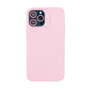 Husa Apple iPhone 13, Flippy, din Silicon Lichid, Interior din Microfibra, Lentile Fosforescente de Protectie Camera, Anti Amprenta, Rezistenta la Socuri, Roz-0