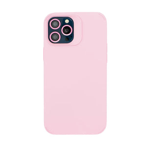 Husa Apple iPhone 13, Flippy, din Silicon Lichid, Interior din Microfibra, Lentile Fosforescente de Protectie Camera, Anti Amprenta, Rezistenta la Socuri, Roz-0